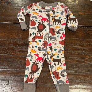 Kids One Piece Animal Print Pajamas - Multicolor